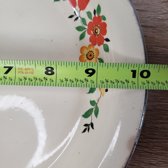 40s VINTAGE Floral Pie Serving Plate - Picture 8 of 9